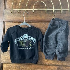 Guns N’ Roses Baby Sweatshirt Set (0-3 months)